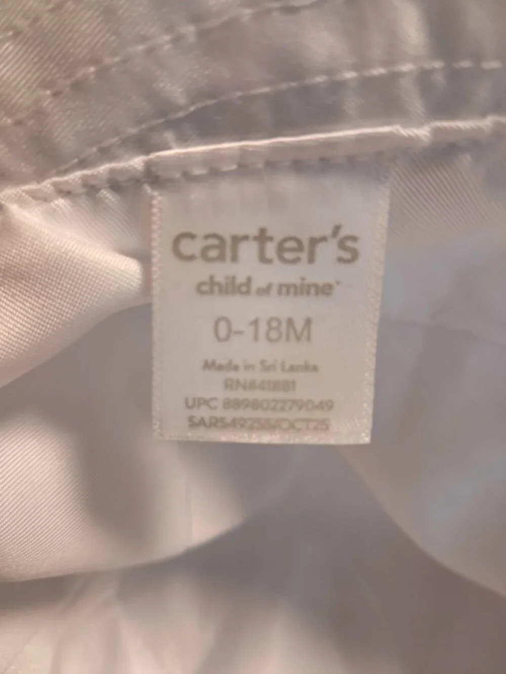 Carter’s Child of Mine Baby Gingham Bucket Hat 0–18M